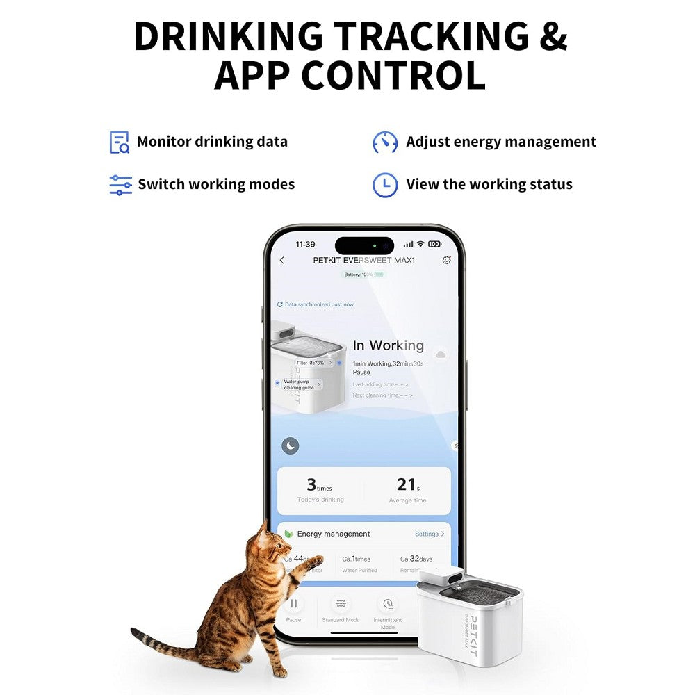 Eversweet Max Wireless Smart Pet Drinking Fountain