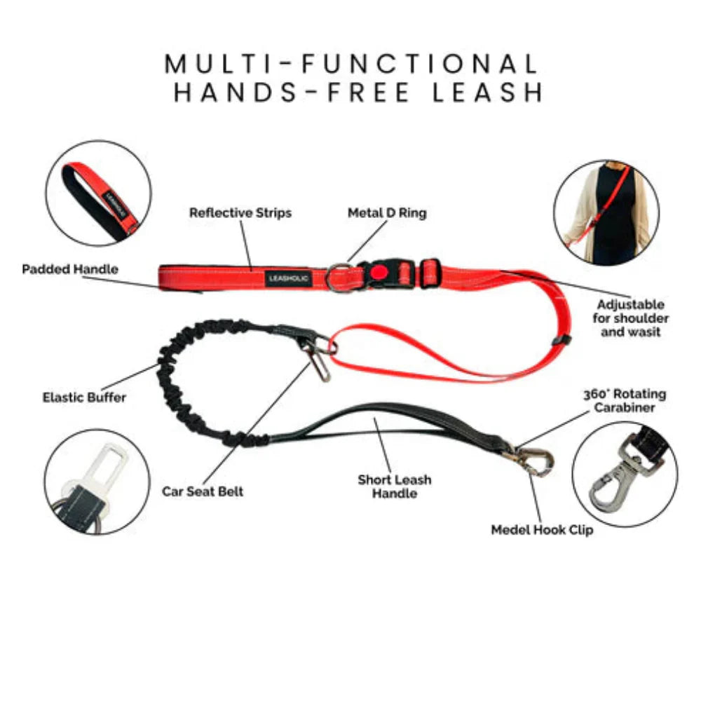 6 in 1 Multi-functional Hands-Free Dog Leash
