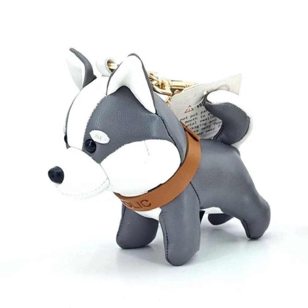 Husky Leather Charm (Brown/Black)