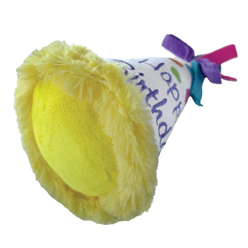 Birthday Hat Crinkle Dog Plush Toy