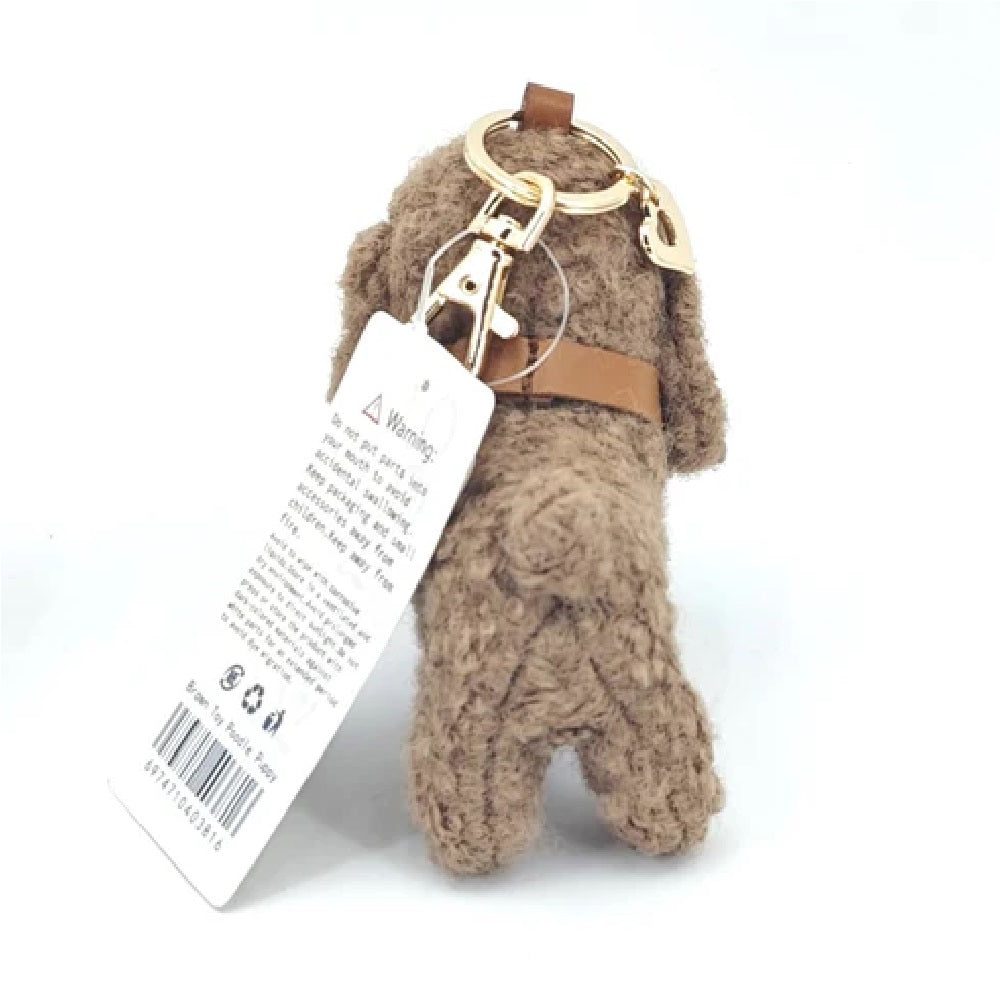 Poodle Charm (Brown/White/Black)