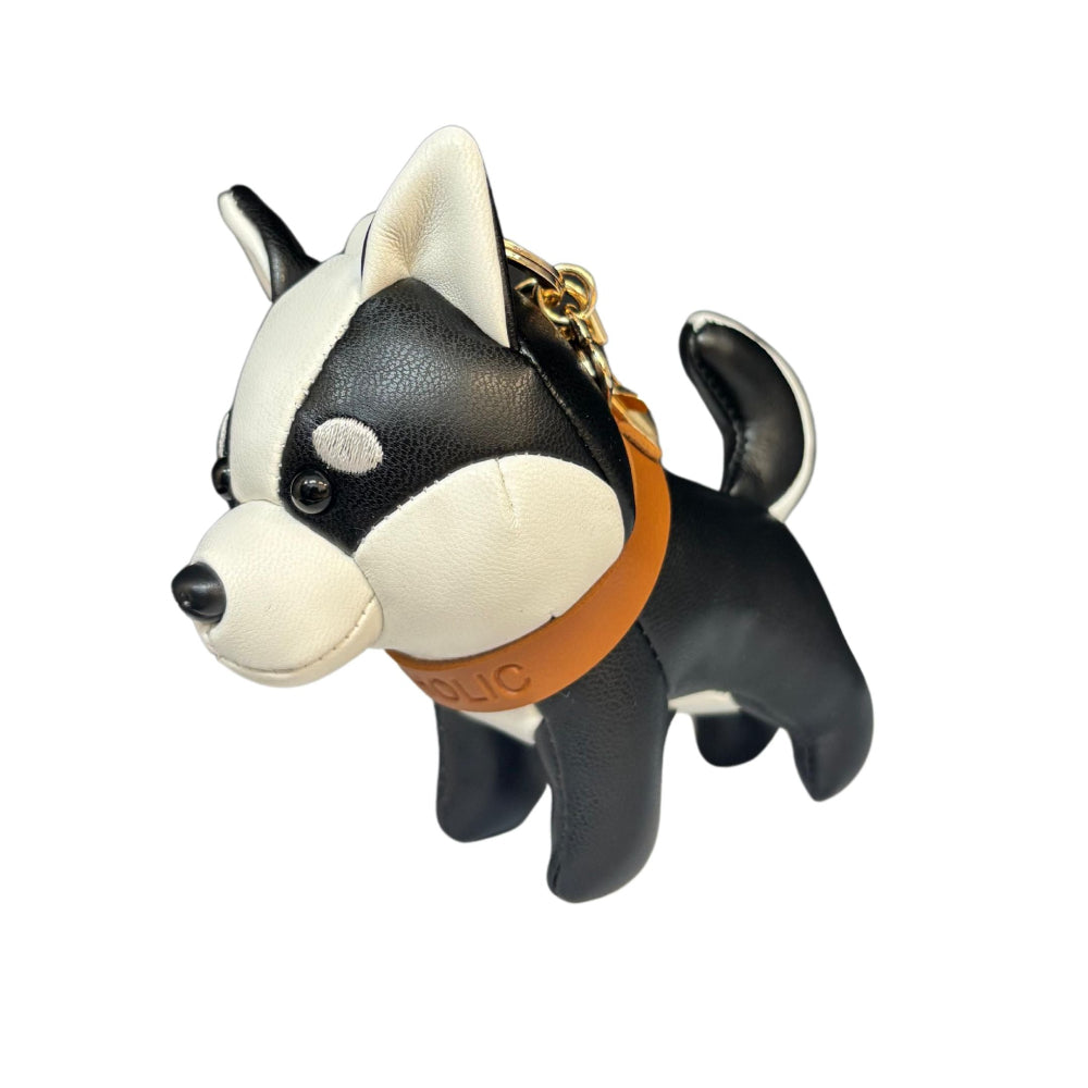Husky Leather Charm (Brown/Black)