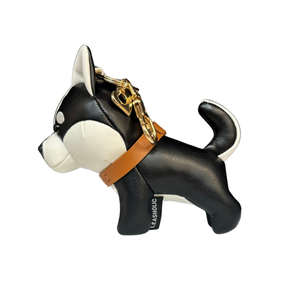 Husky Leather Charm (Brown/Black)