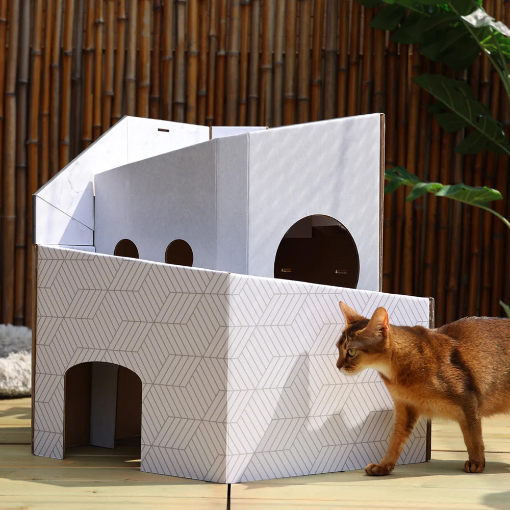 Mini Cat Mansion Foldable Cat House - D1 The Shadow Mansion