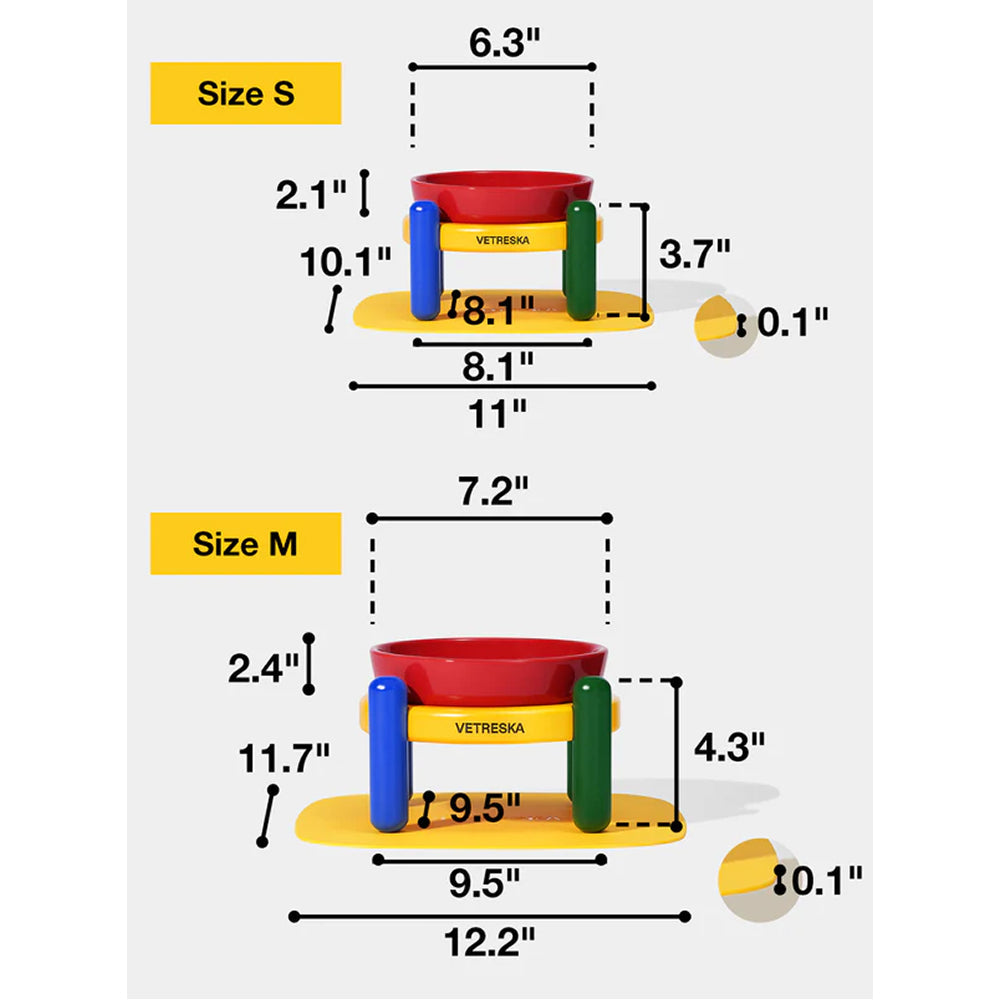 Chroma Ceramic Pet Bowl & Mat Set