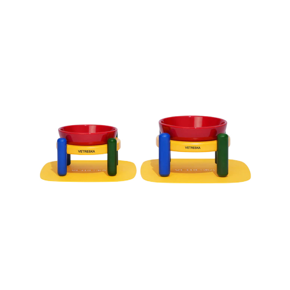 Chroma Ceramic Pet Bowl & Mat Set