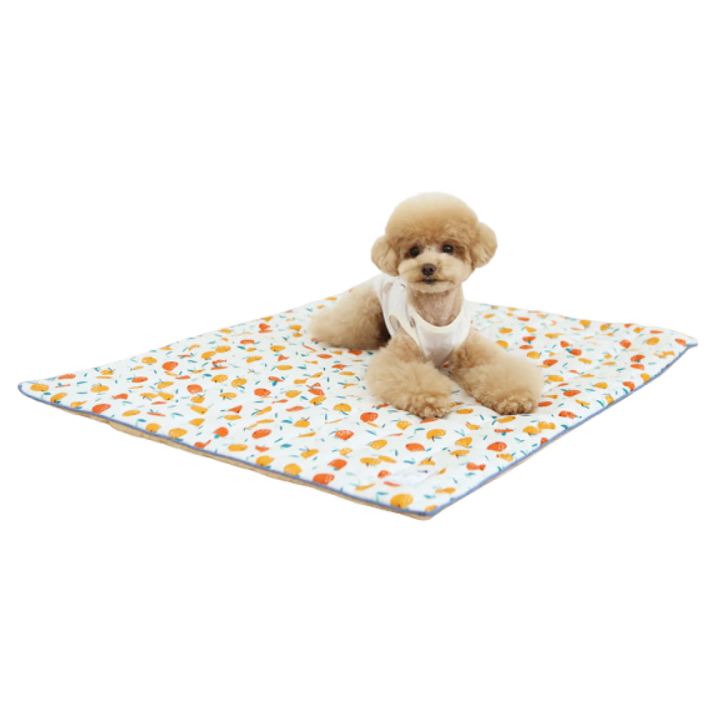 Orange Artsilk Cooling Mat for Dogs & Cats