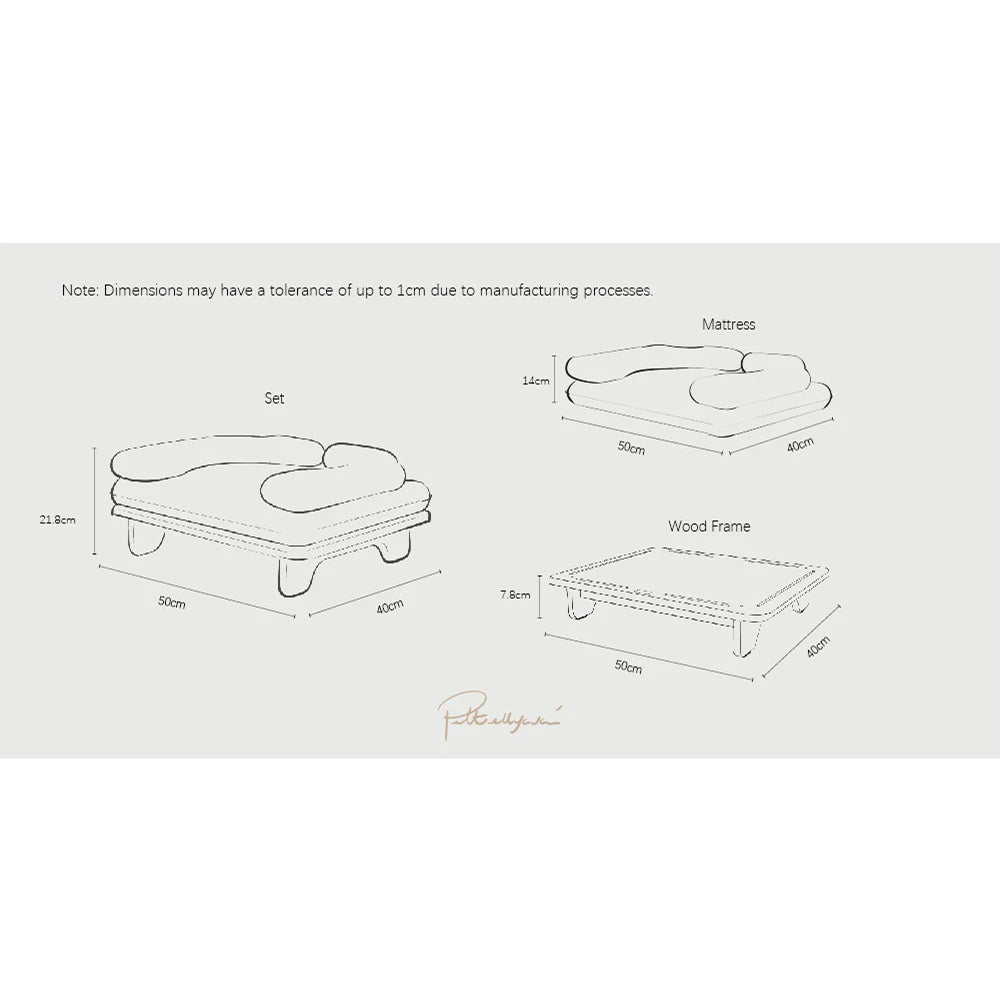 Surro Pet Bed Birch Wood Frame Set