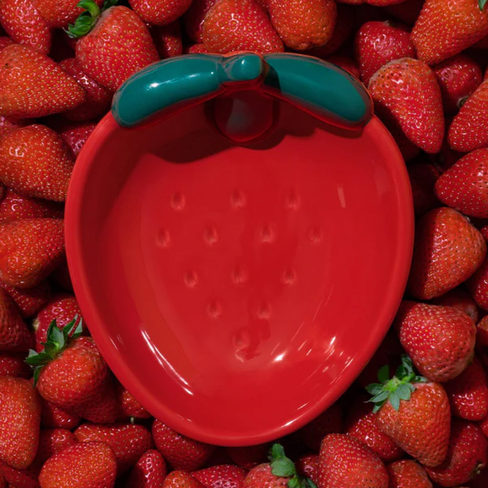 Strawberry Ceramic Pet Bowl