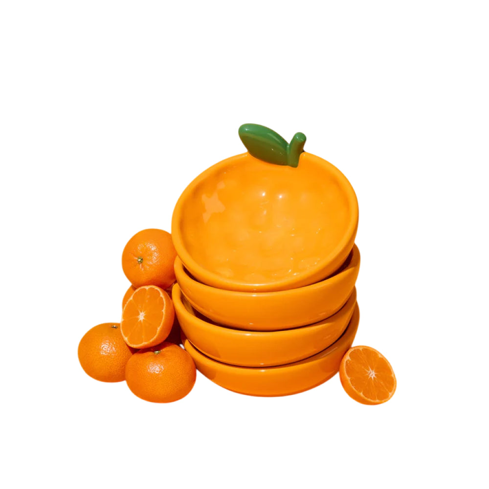 Tangerine Ceramic Pet Bowl