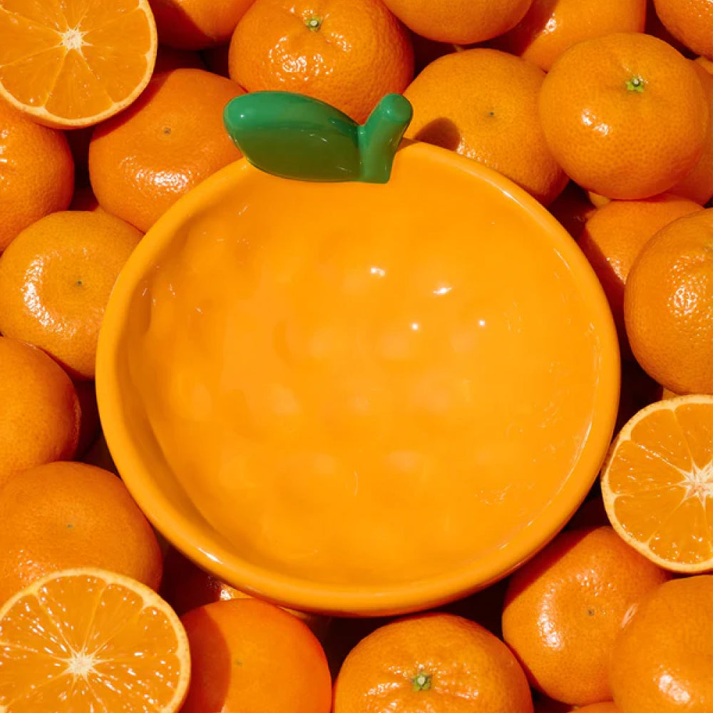 Tangerine Ceramic Pet Bowl